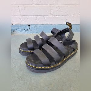 Dr Martens Blaire Sandal- black- hydro leather